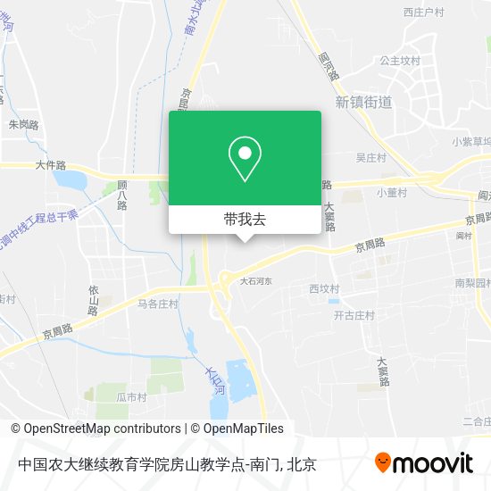 中国农大继续教育学院房山教学点-南门地图