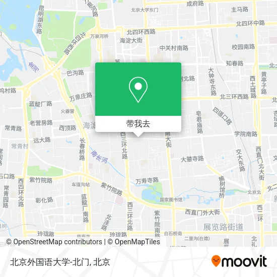 北京外国语大学-北门地图