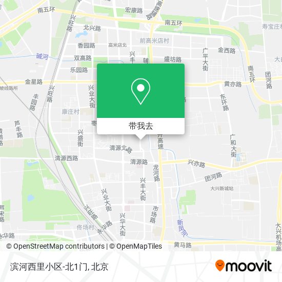 滨河西里小区-北1门地图