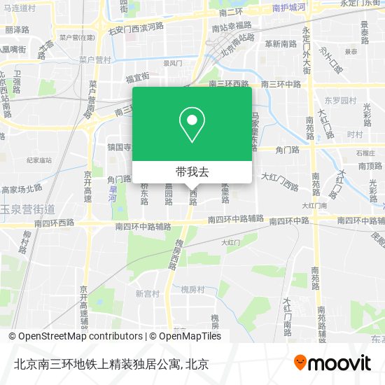 北京南三环地铁上精装独居公寓地图