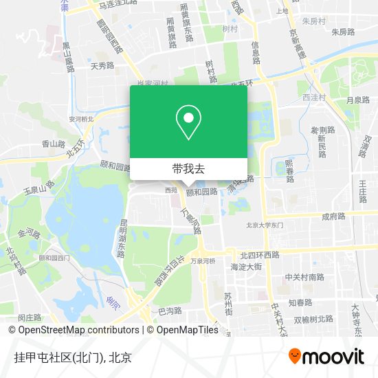 挂甲屯社区(北门)地图