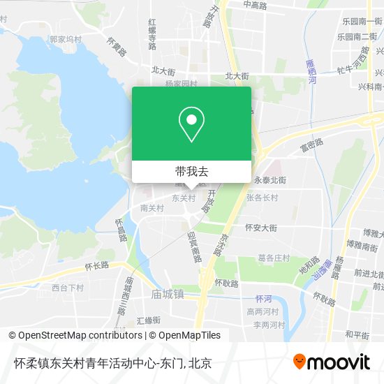 怀柔镇东关村青年活动中心-东门地图
