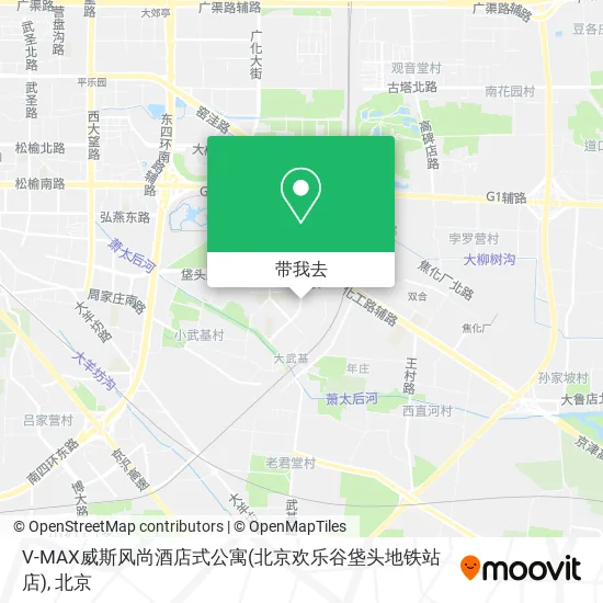 V-MAX威斯风尚酒店式公寓(北京欢乐谷垡头地铁站店)地图