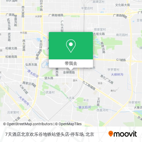 7天酒店北京欢乐谷地铁站垡头店-停车场地图
