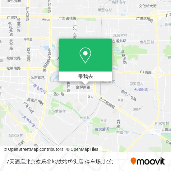 7天酒店北京欢乐谷地铁站垡头店-停车场地图