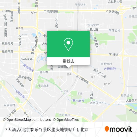 7天酒店(北京欢乐谷景区垡头地铁站店)地图