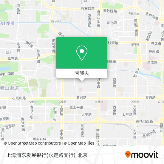 上海浦东发展银行(永定路支行)地图