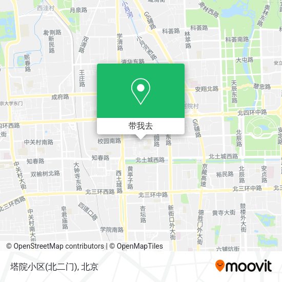 塔院小区(北二门)地图