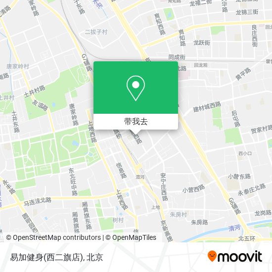 易加健身(西二旗店)地图