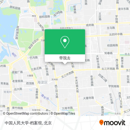 中国人民大学-档案馆地图