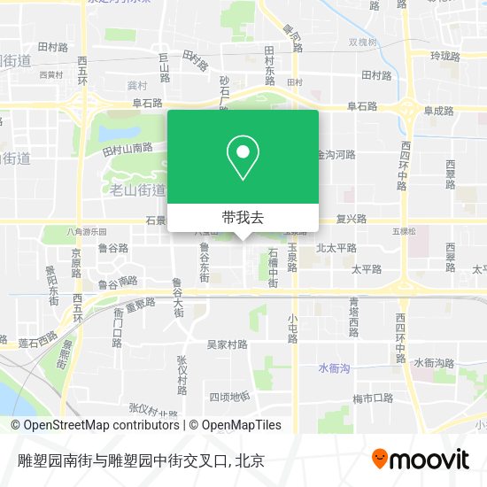 雕塑园南街与雕塑园中街交叉口地图