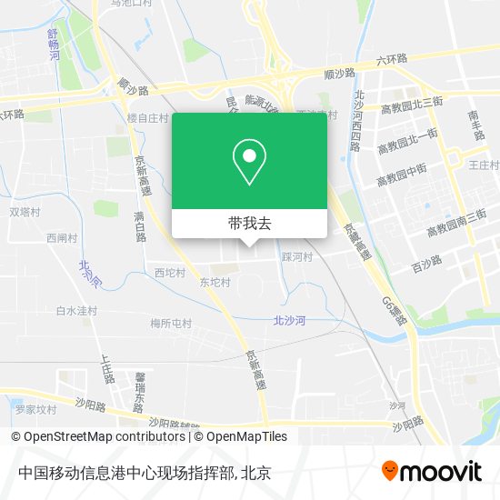 中国移动信息港中心现场指挥部地图