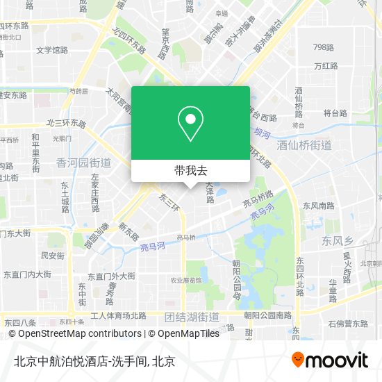 北京中航泊悦酒店-洗手间地图