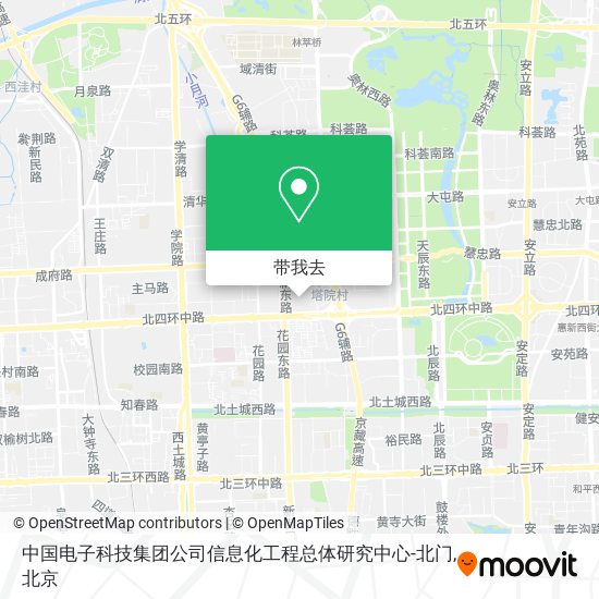 中国电子科技集团公司信息化工程总体研究中心-北门地图