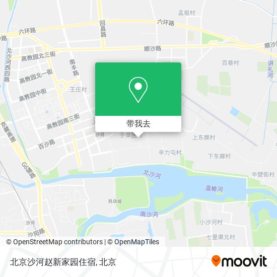 北京沙河赵新家园住宿地图