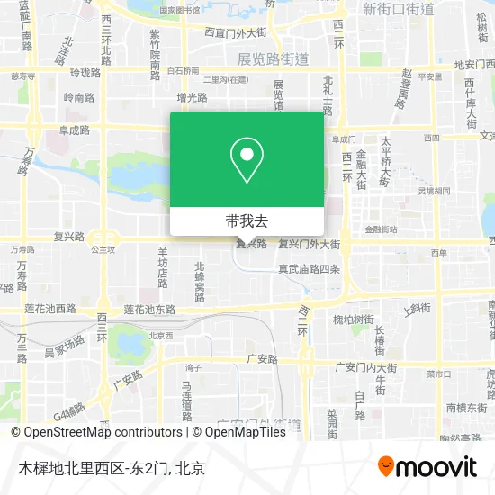 木樨地北里西区-东2门地图