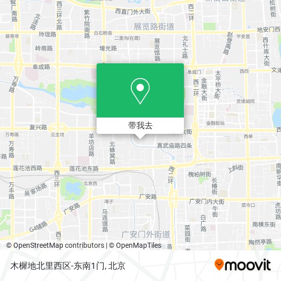 木樨地北里西区-东南1门地图