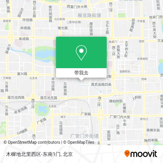 木樨地北里西区-东南1门地图