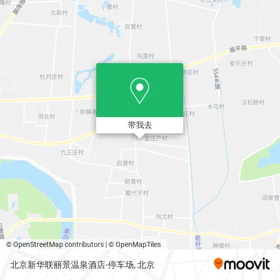 北京新华联丽景温泉酒店-停车场地图