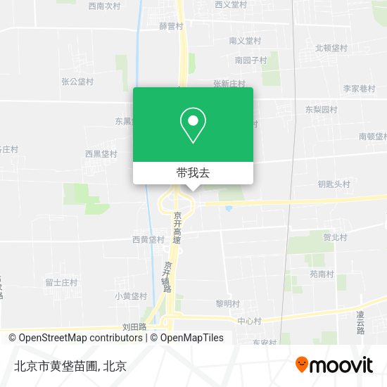 北京市黄垡苗圃地图