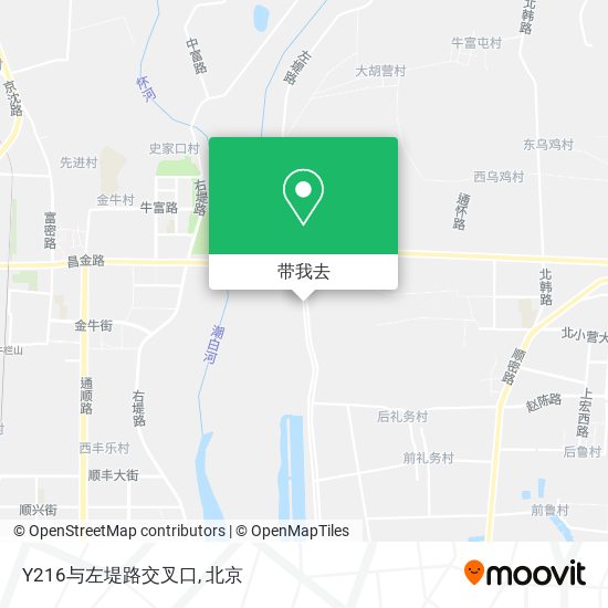 Y216与左堤路交叉口地图