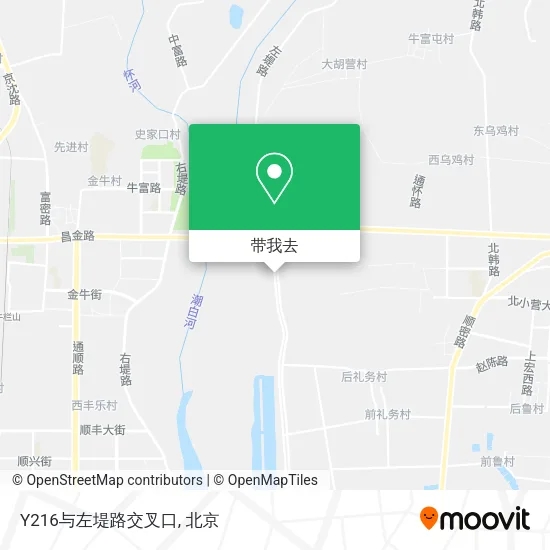 Y216与左堤路交叉口地图