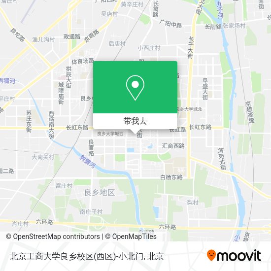 北京工商大学良乡校区(西区)-小北门地图