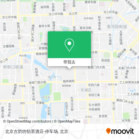 北京古韵坊怡景酒店-停车场地图