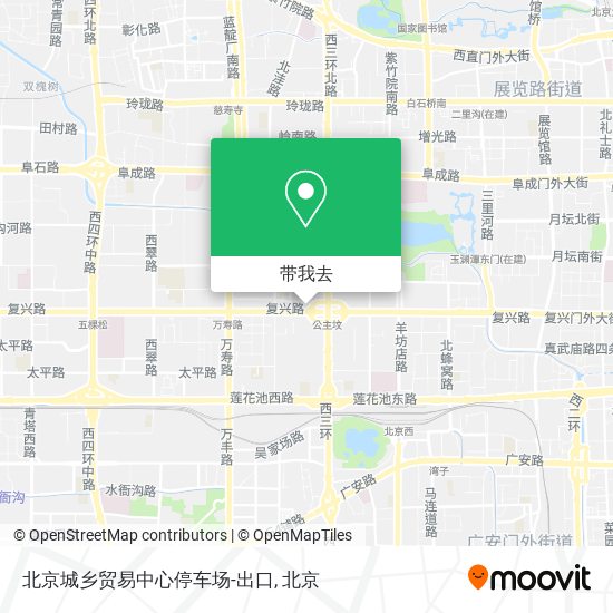北京城乡贸易中心停车场-出口地图