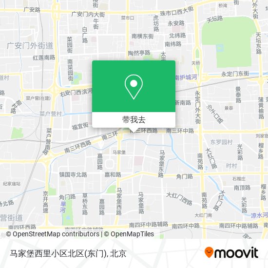 马家堡西里小区北区(东门)地图