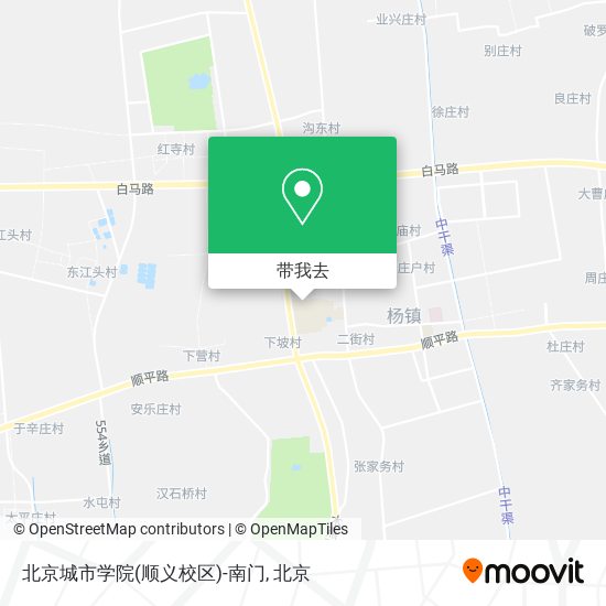 北京城市学院(顺义校区)-南门地图