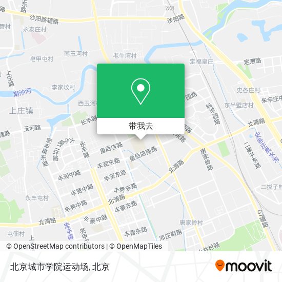 北京城市学院运动场地图