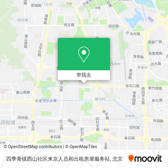 四季青镇西山社区来京人员和出租房屋服务站地图