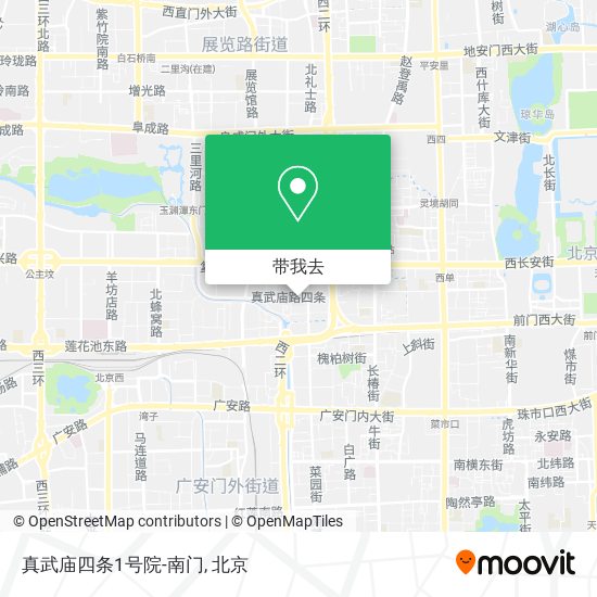 真武庙四条1号院-南门地图