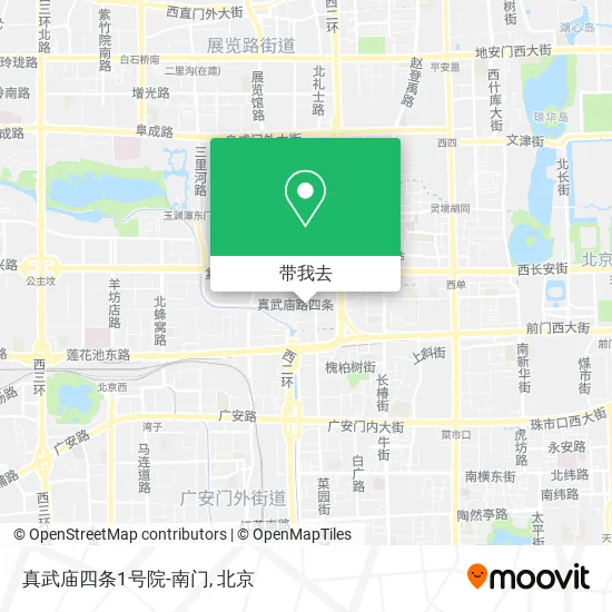 真武庙四条1号院-南门地图