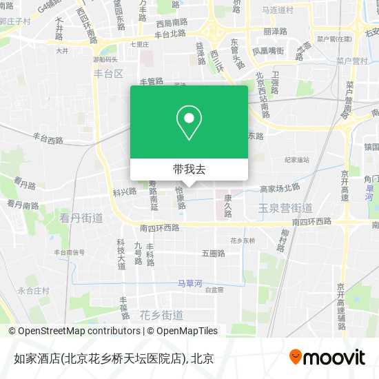 如家酒店(北京花乡桥天坛医院店)地图
