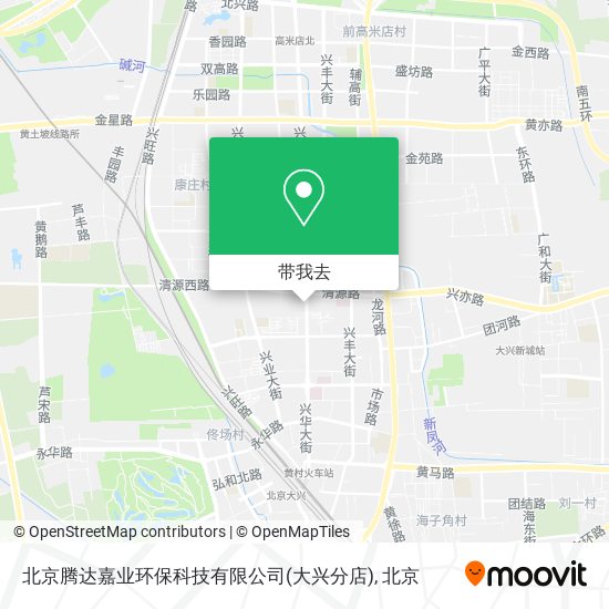 北京腾达嘉业环保科技有限公司(大兴分店)地图