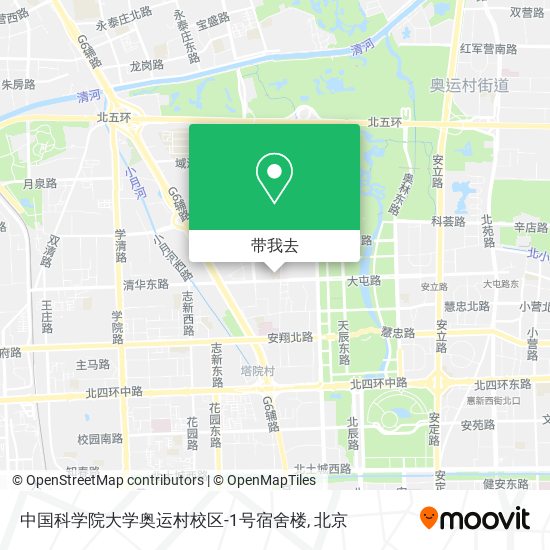 中国科学院大学奥运村校区-1号宿舍楼地图
