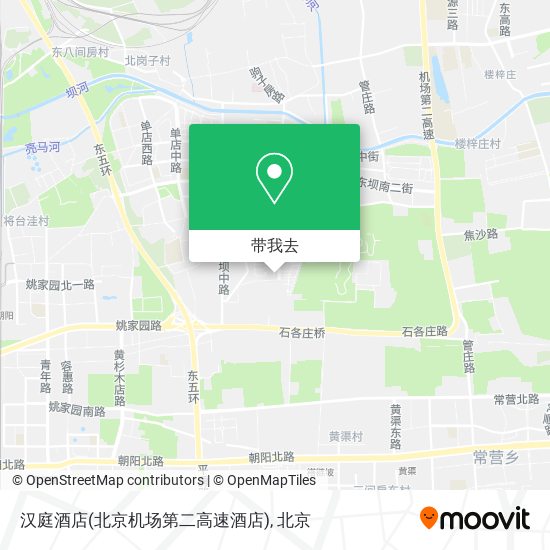 汉庭酒店(北京机场第二高速酒店)地图