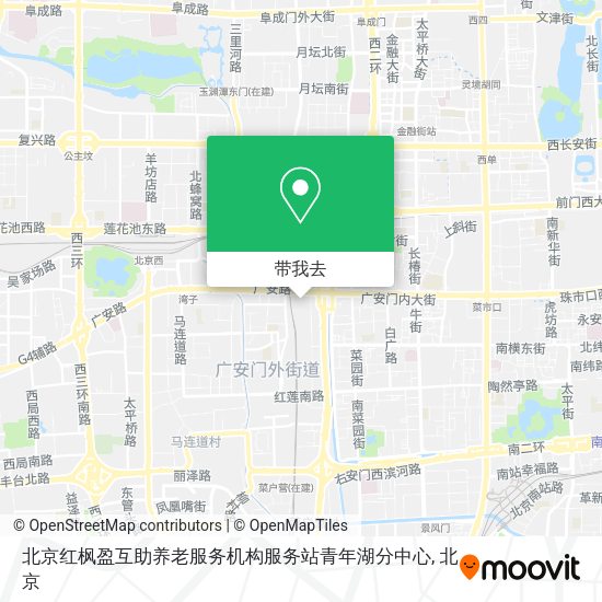 北京红枫盈互助养老服务机构服务站青年湖分中心地图