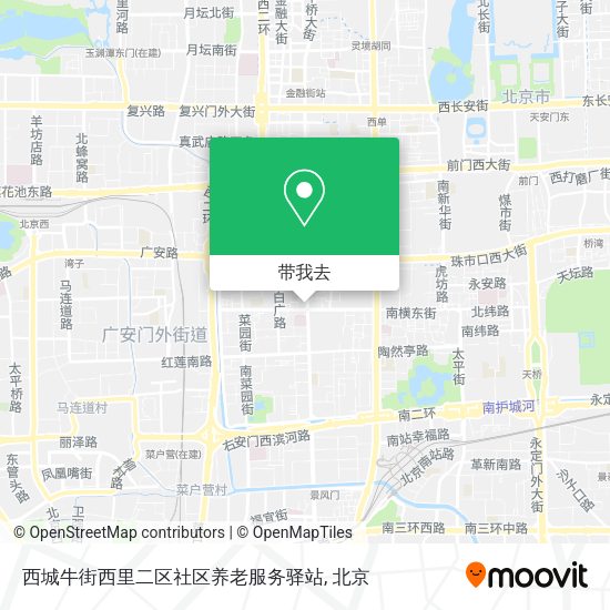 西城牛街西里二区社区养老服务驿站地图