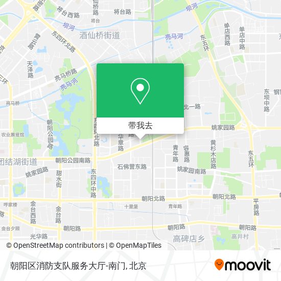 朝阳区消防支队服务大厅-南门地图