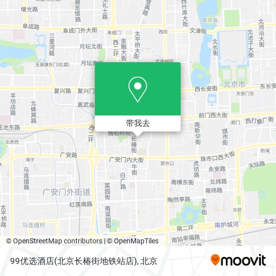 99优选酒店(北京长椿街地铁站店)地图