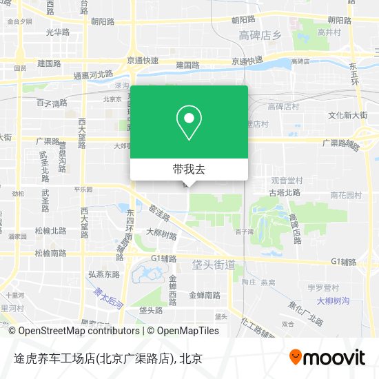 途虎养车工场店(北京广渠路店)地图