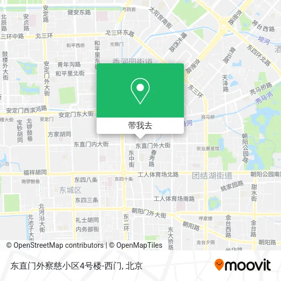 东直门外察慈小区4号楼-西门地图