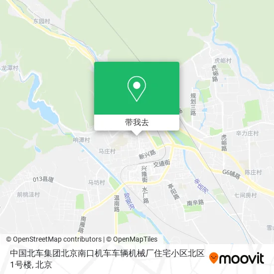 中国北车集团北京南口机车车辆机械厂住宅小区北区1号楼地图