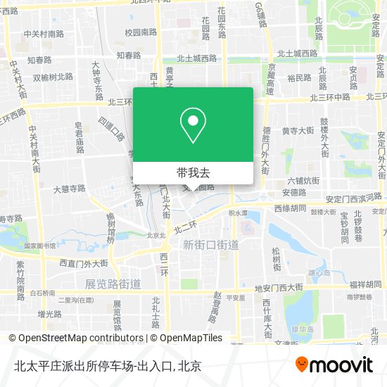 北太平庄派出所停车场-出入口地图
