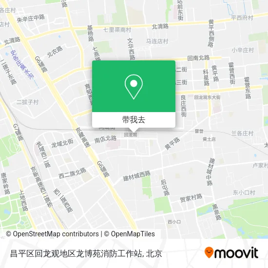昌平区回龙观地区龙博苑消防工作站地图