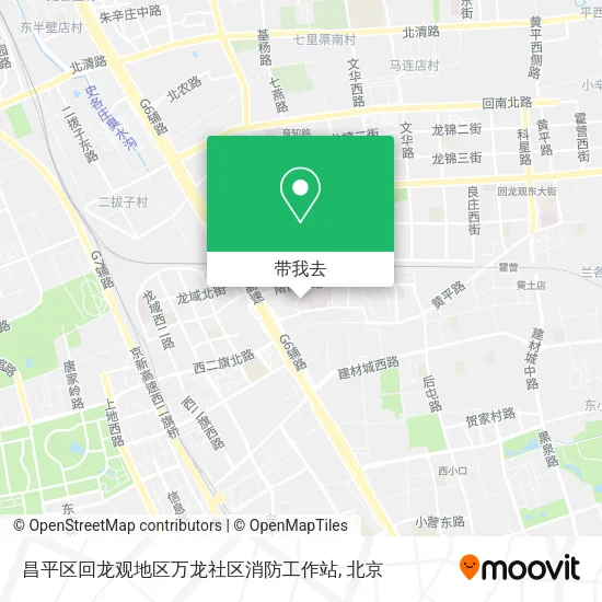 昌平区回龙观地区万龙社区消防工作站地图