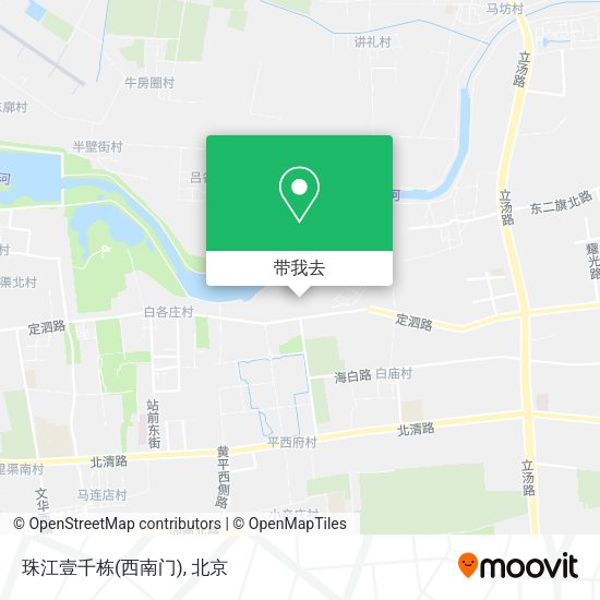 珠江壹千栋(西南门)地图
